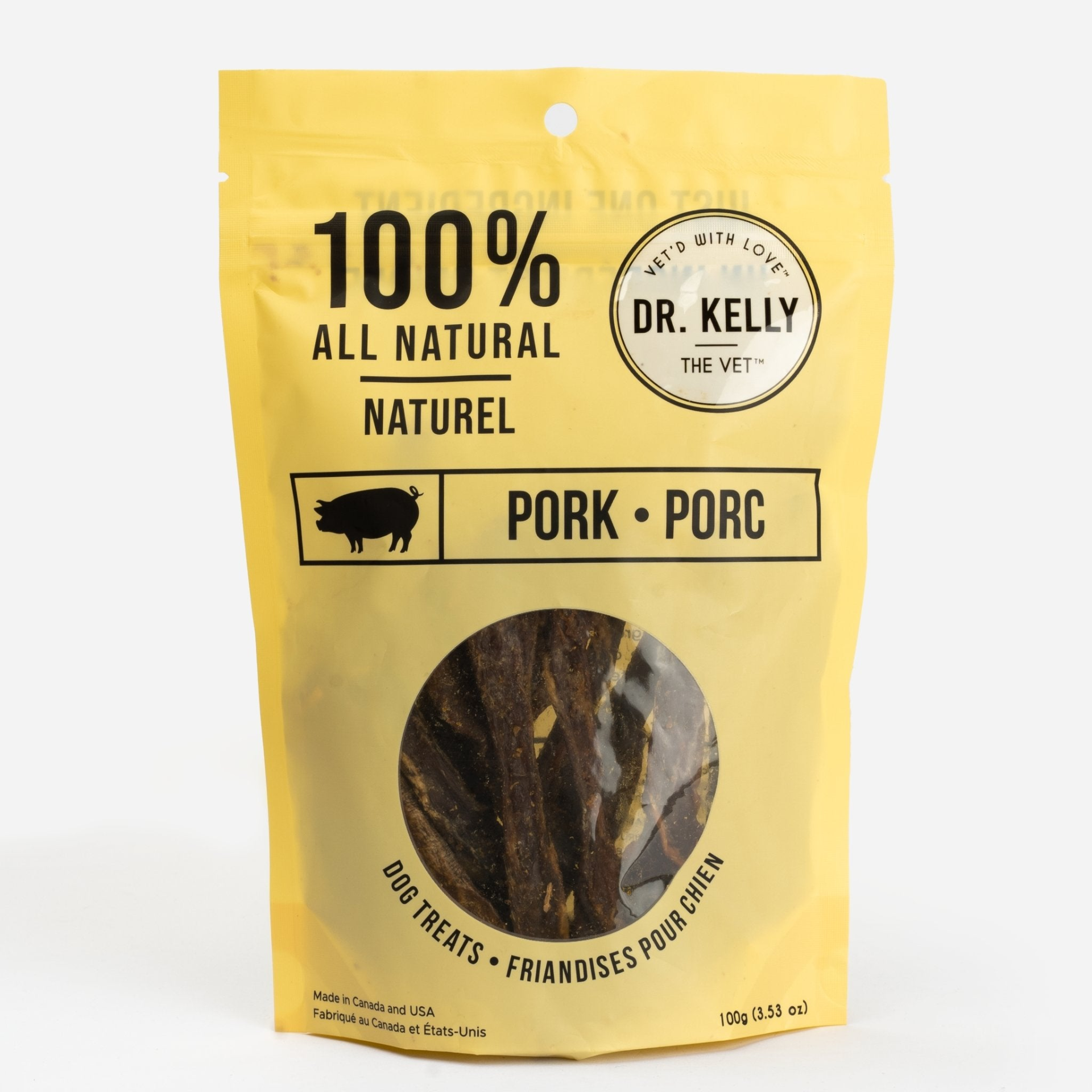 Dr. Kelly The Vet 100% Natural Dog Treats - Pork