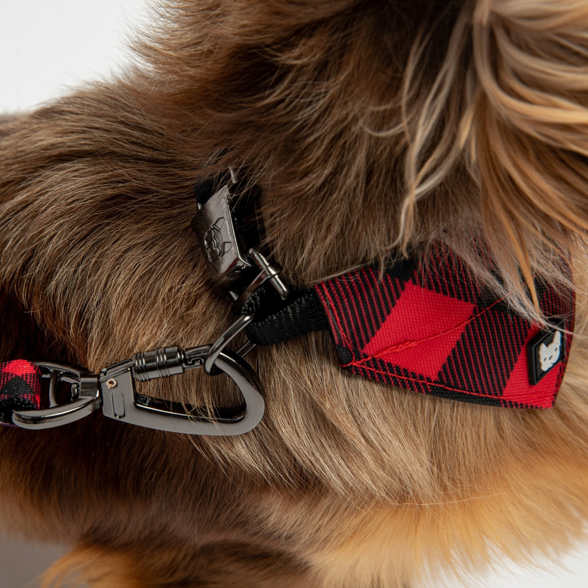 Poplin Dog Leash - Red Plaid